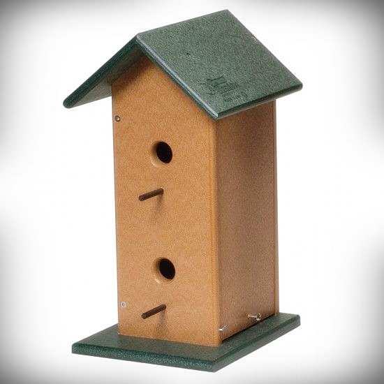 Amish Recycled Poly Double Bird House